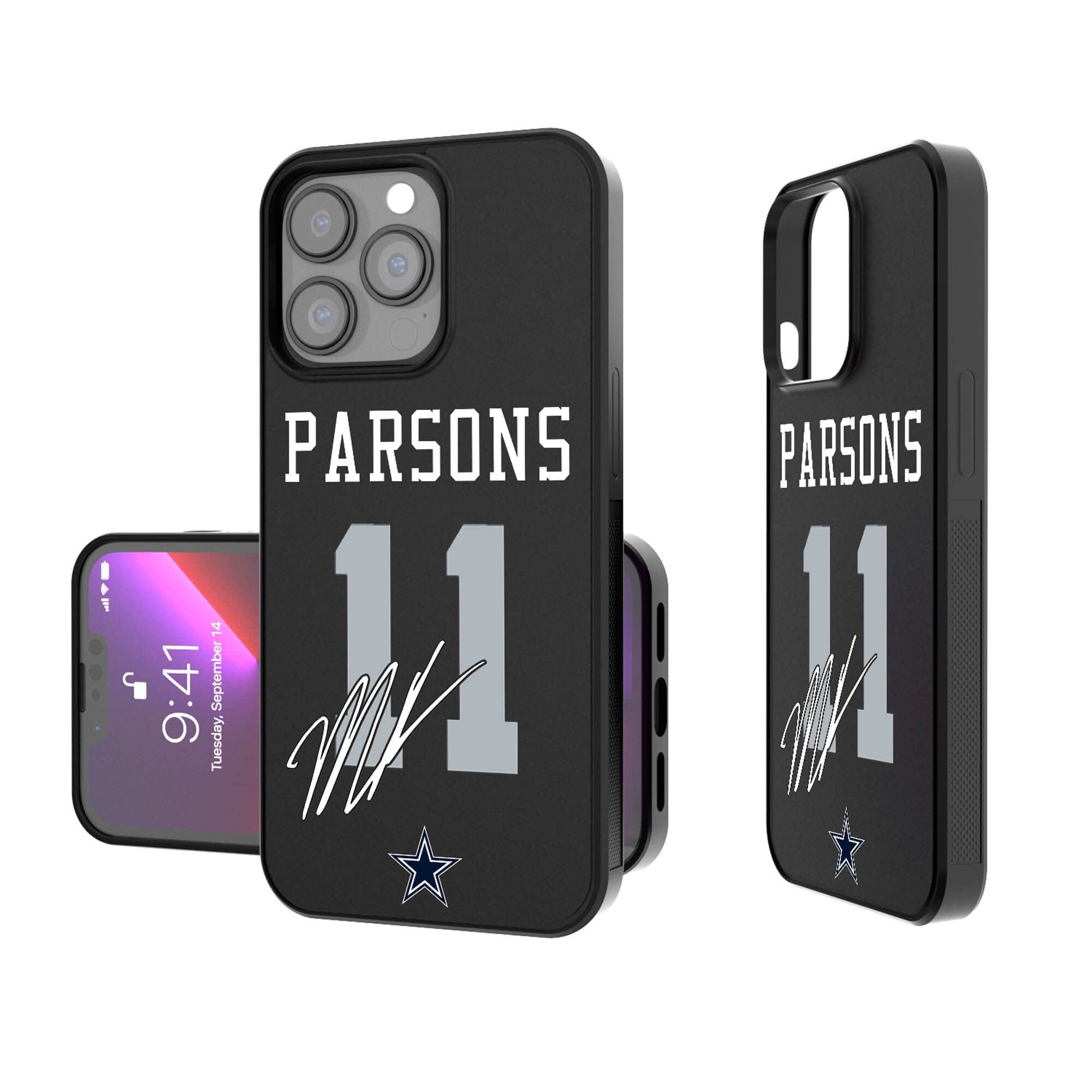 Keyscaper - Micah Parsons Dallas Cowboys iPhone Bump Case - 15 - Black