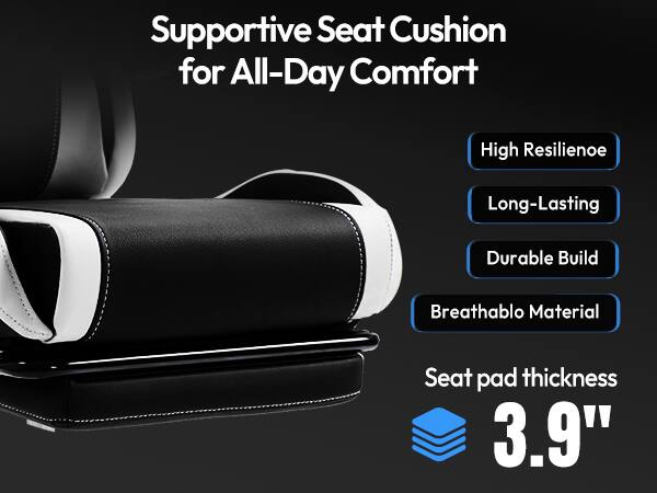 Supportive Seat Cushion for All-Day Comfort

- High Resilience
- Long-Lasting
- Durable Build
- Breathable Material

Seat pad thickness: 3.9"
