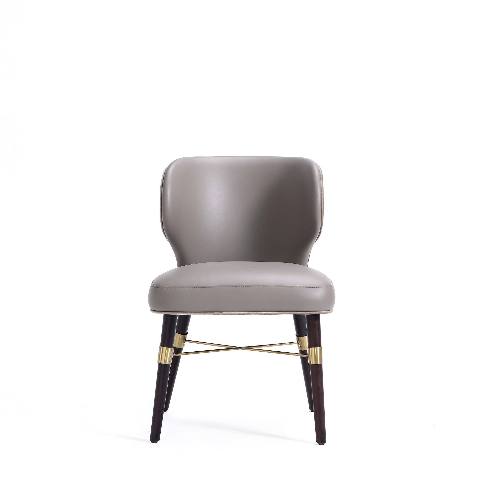 Alt View 1. Manhattan Comfort - Strine Modern Wood Upholstered Dining Chair - Dark Taupe.