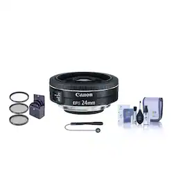 Bundle - Canon - EF-S 24mm f/2.8 STM Lens with Accessories Kit