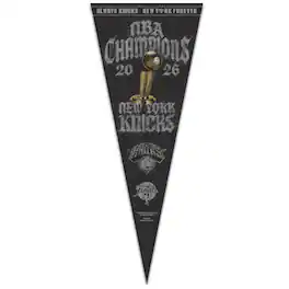 WinCraft - New York Knicks 2026 NBA Finals Champions 12" x 30" Locker Room Celebration Premium Pennant - Multicolor