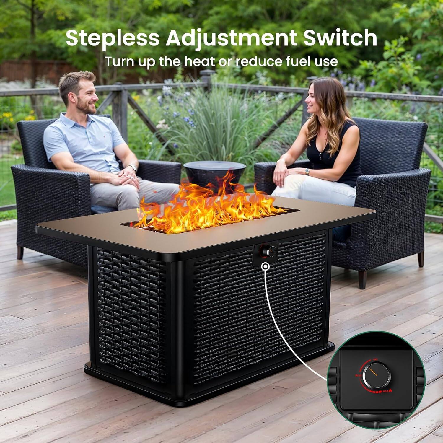 Stepless Adjustment Switch  
Turn up the heat or reduce fuel use