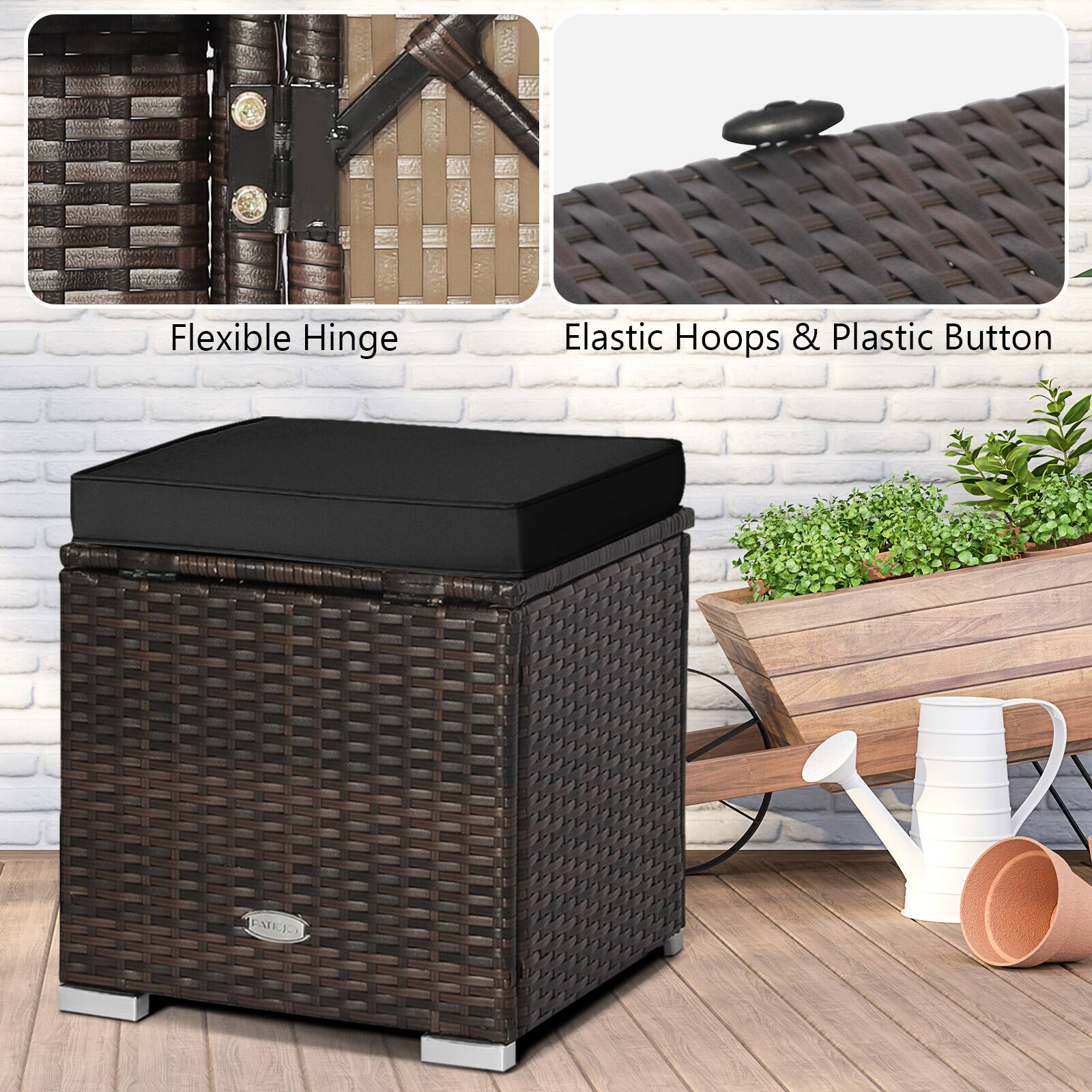 Flexible Hinge  
Elastic Hoops & Plastic Button