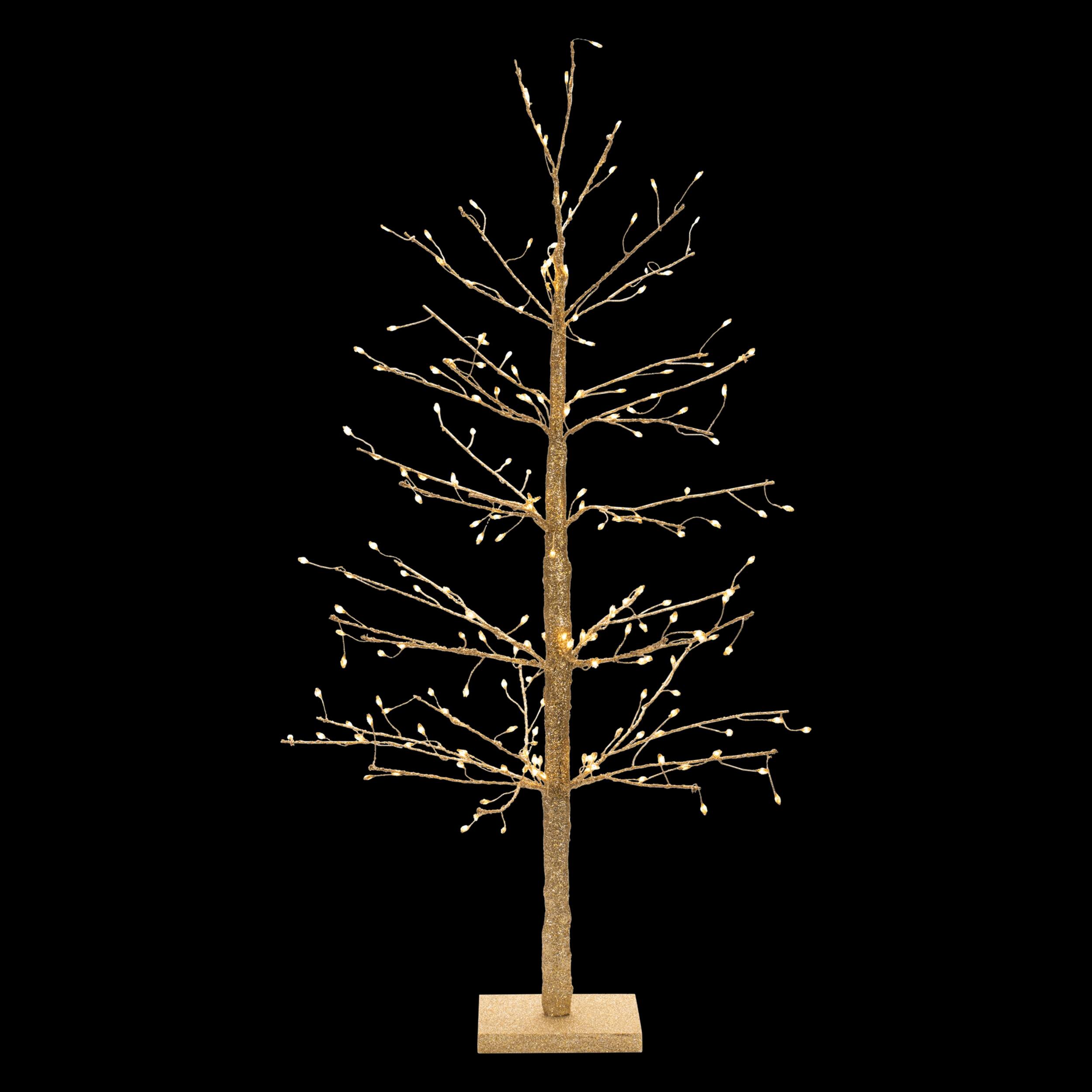 Left. BreeBe - Gold LED Twig Tree 36"H - Gold.