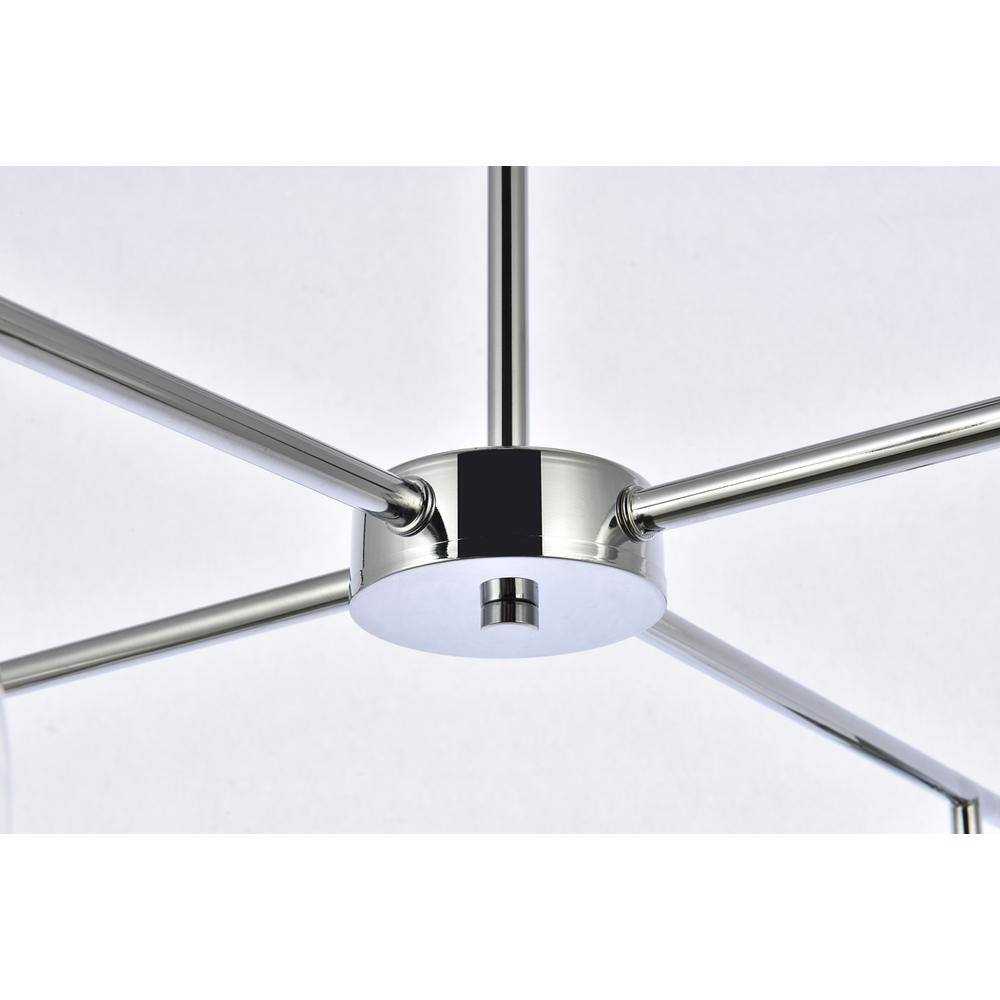 Alt View 3. Living District - Opus 4 lights chrome pendant - Chrome And Clear.