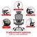 Pivoting headrest
Adjustable arm rests
Adjustable seat height
Adjustable lumbar support
Tilt & tension control
9 adjustment options
FOR ALL DAY SUPPORT