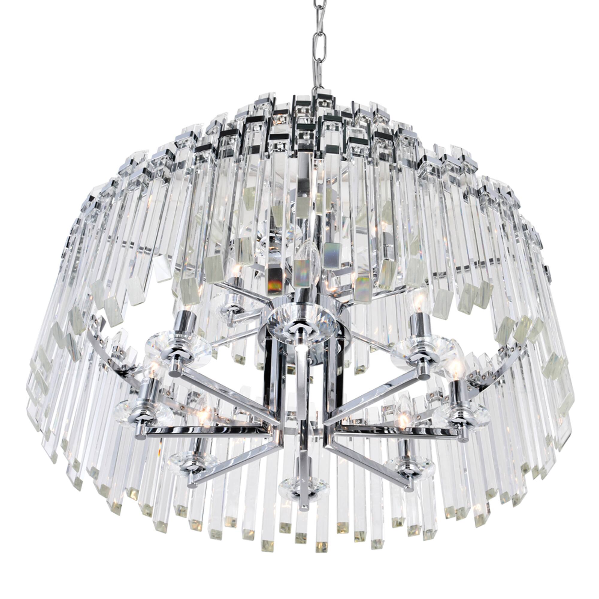 Left. CWI Lighting - Henrietta 12 Light Chandelier With Chrome Finish - Chrome.
