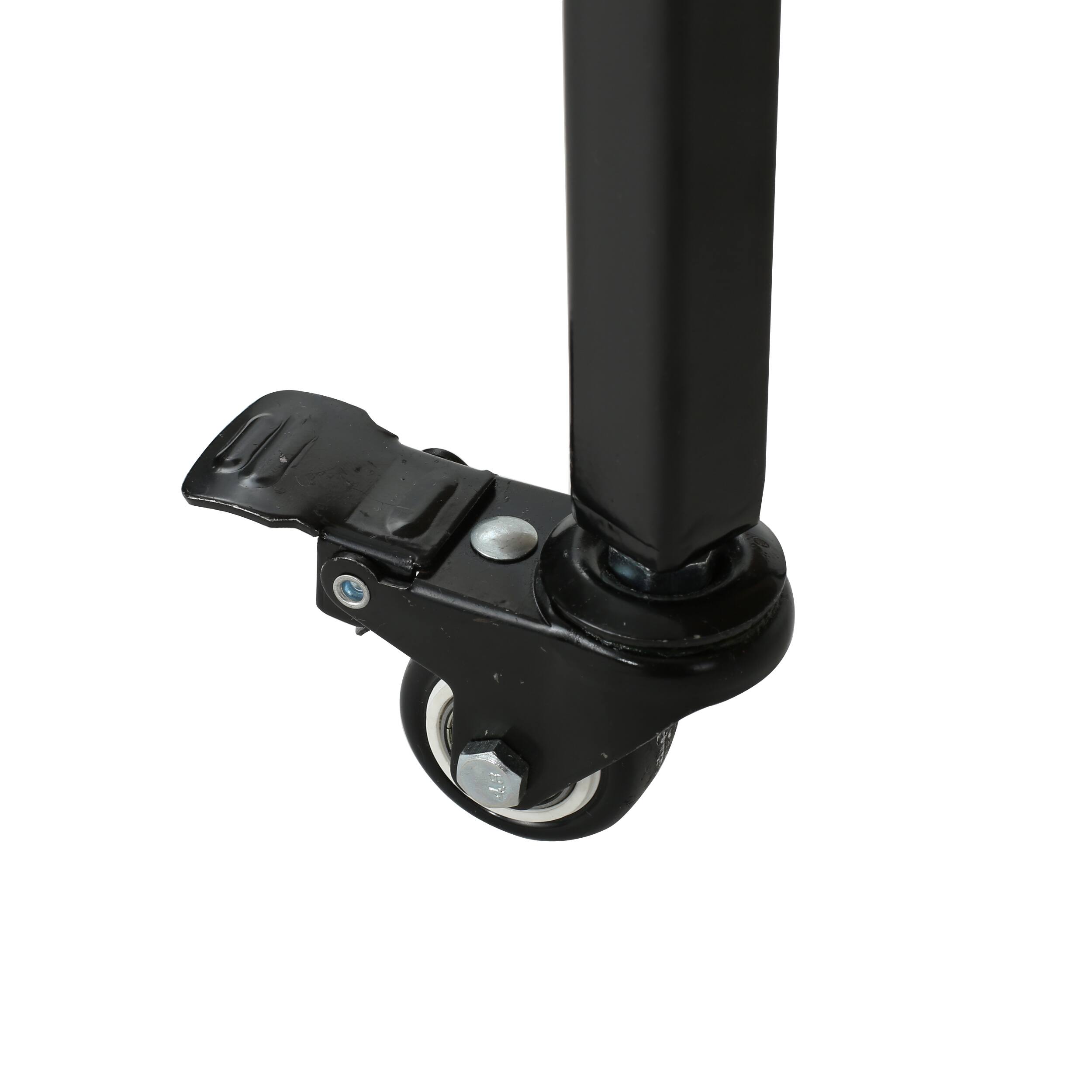 Alt View 2. Spaco - Spaco Modern Industrial Bar Cart, Wood Look Powder Coat, 2-Tier Shelves, Locking Casters, Wine Bottle Holder - Walnut.