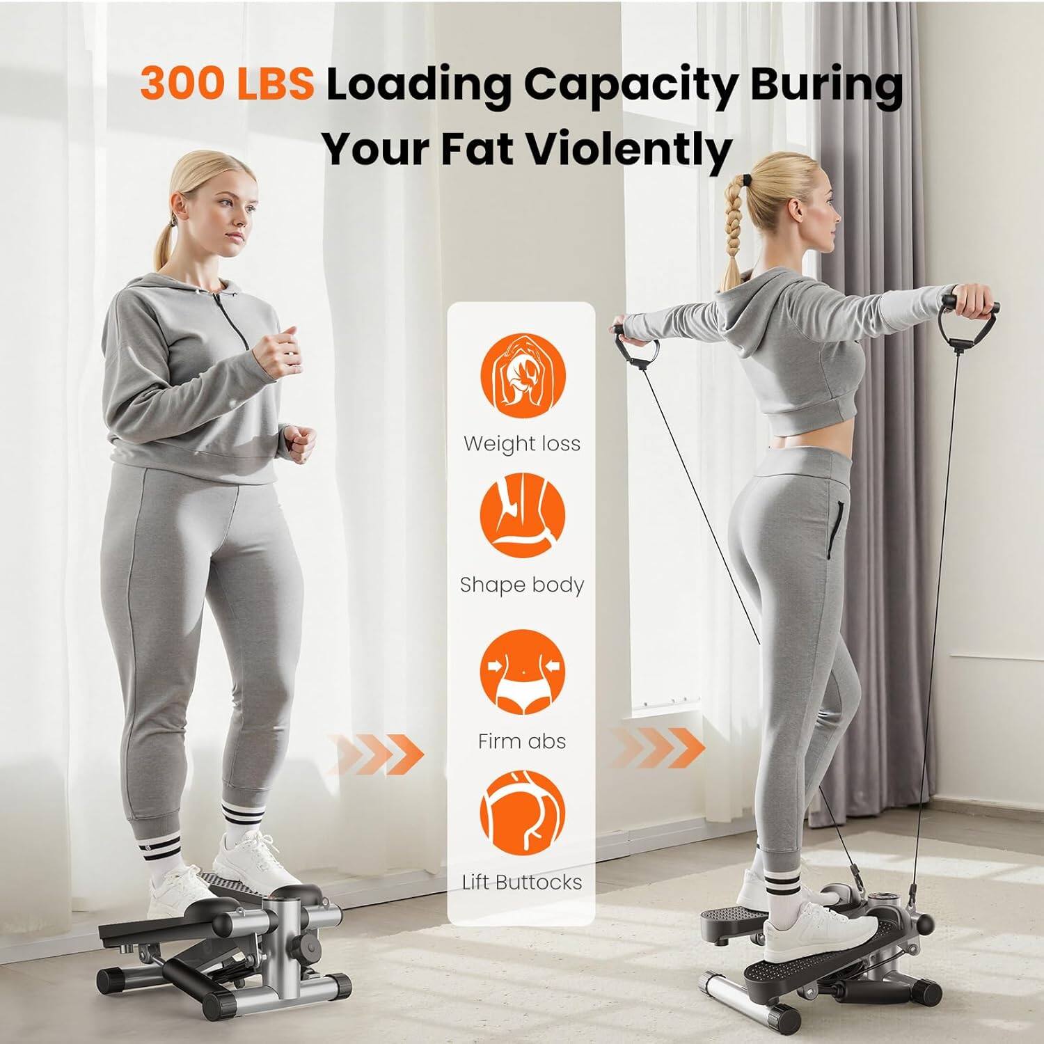 300 LBS Loading Capacity Buring Your Fat Violently

- Weight loss
- Shape body
- Firm abs
- Lift buttocks