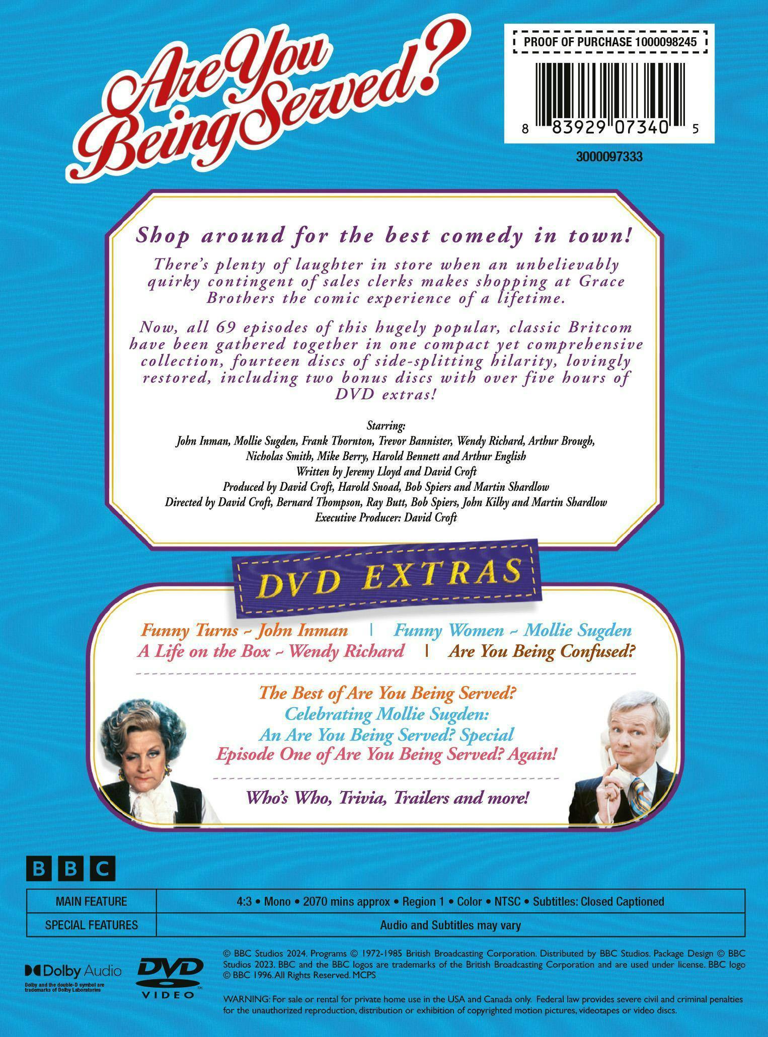 Back. Are You Being Served?: The Complete Collection (Box Set) [DVD].
