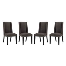 Baron Fabric Dining Chair Set of 4 by Modway - Brown