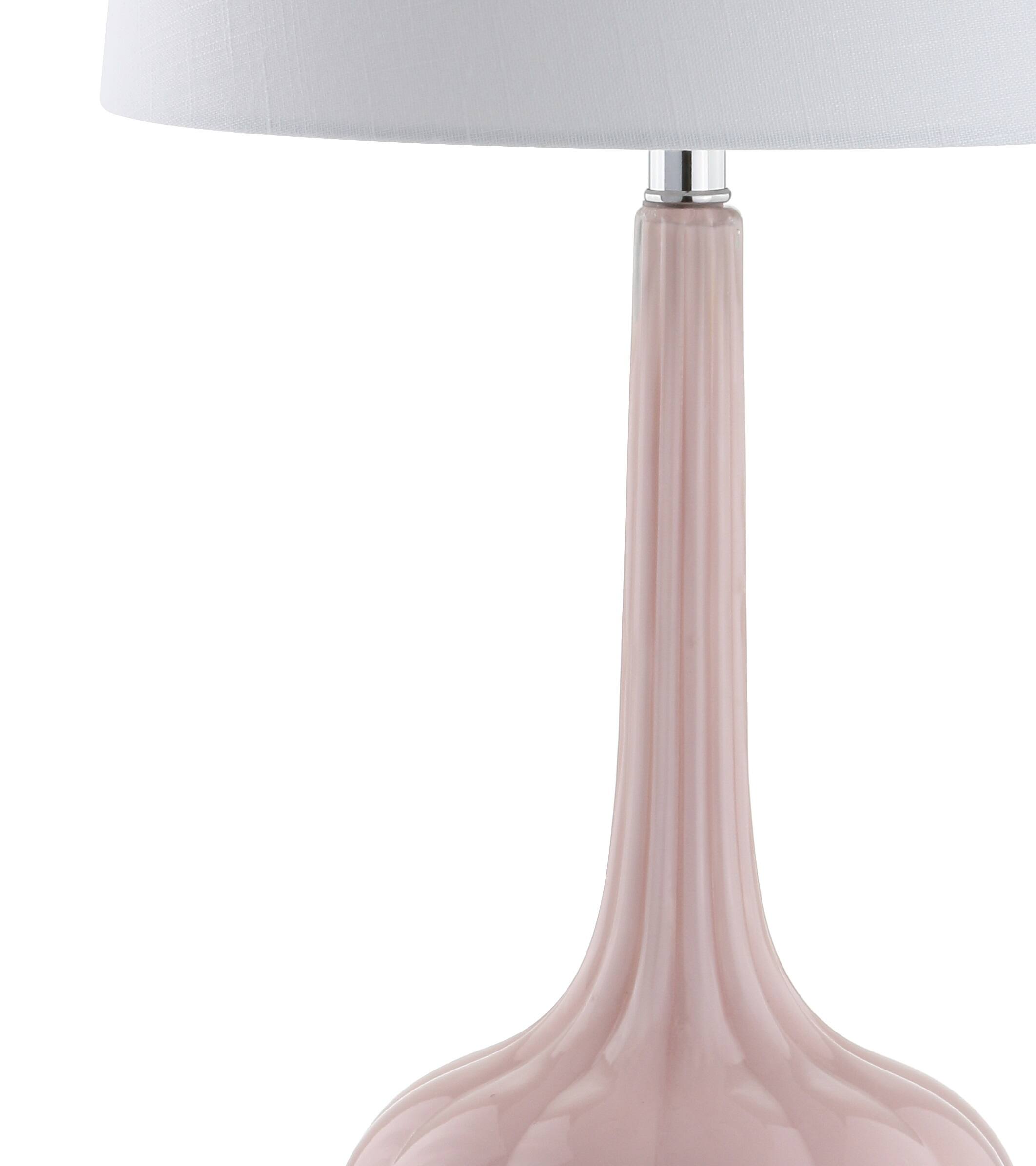 Alt View 6. Jonathan Y - Bette 28.5" Glass Teardrop LED Table Lamp, Pink (Set of 2) - Pink.
