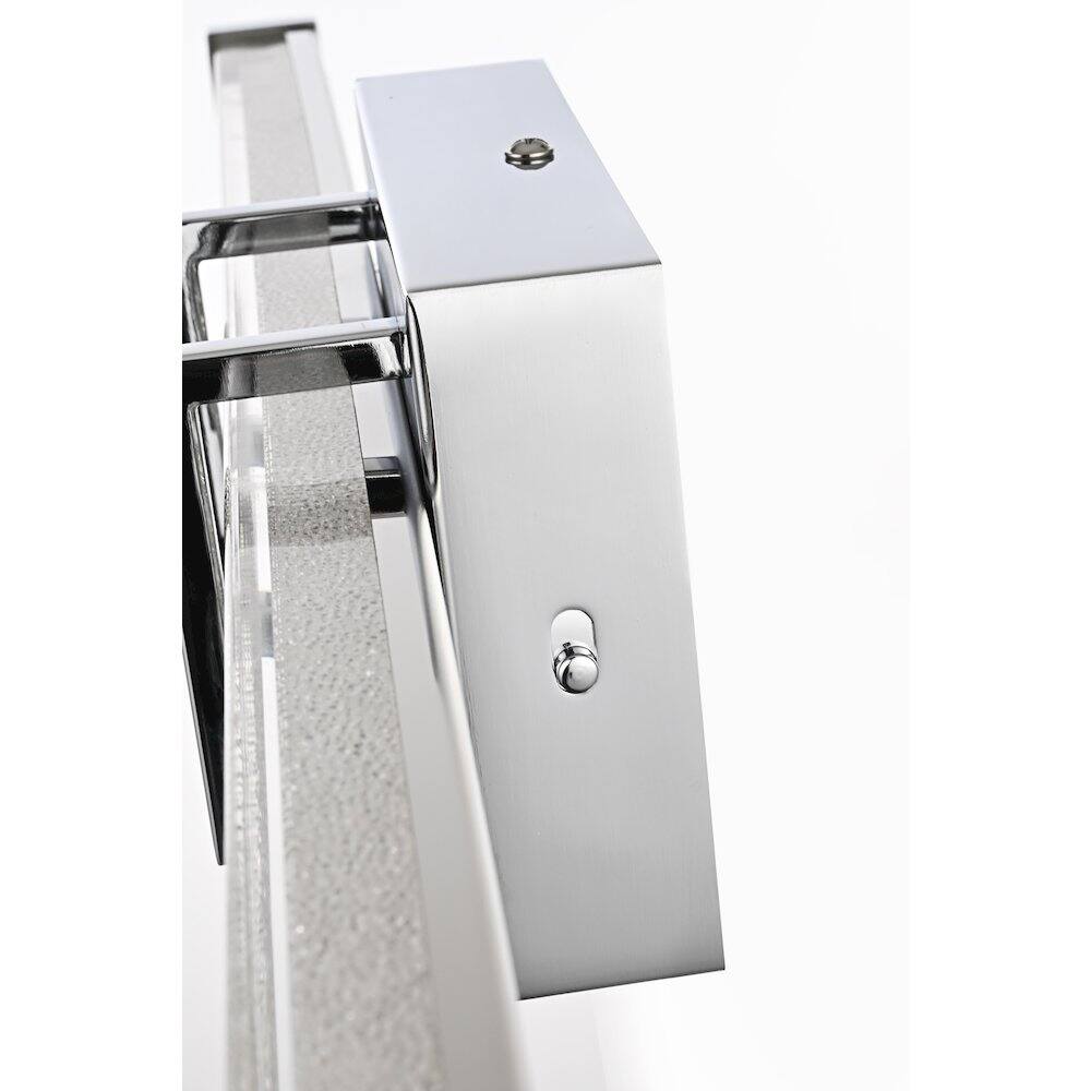 Alt View 4. Living District - Ivaan 24 Inch Led Wall Sconce In Chrome - Chrome.