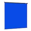 Front. RAUBAY - 6.7′ x 7.2′ Pull Down Blue Screen Backdrop Retractable Collapsible Wall-Mount Background - Blue.