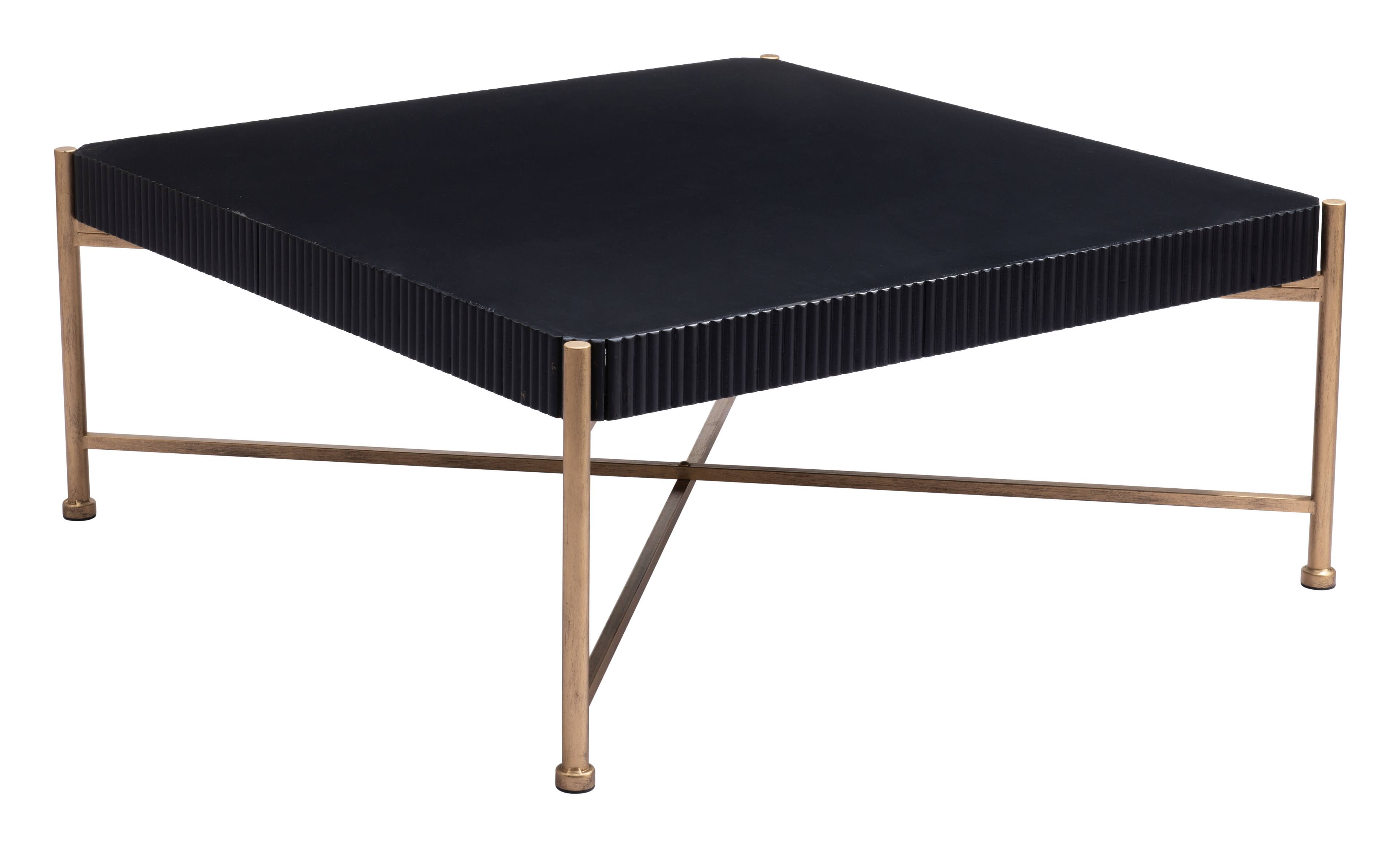 Front. Hivvago - Nazaire Coffee Table Black - Black.