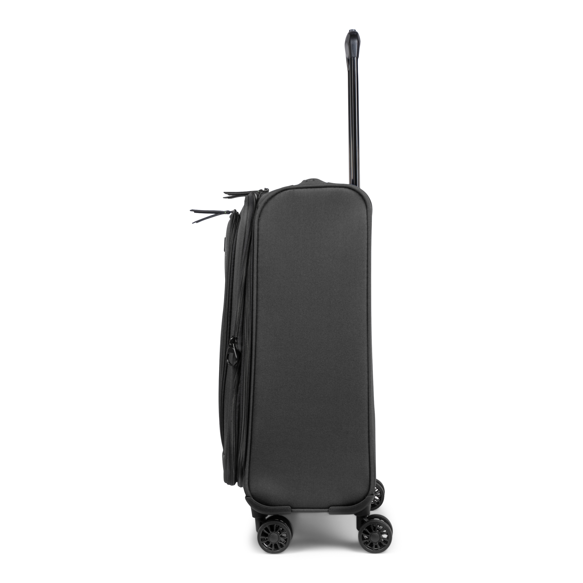 Left View: Bugatti - Reborn Carry on Suitcase - Black