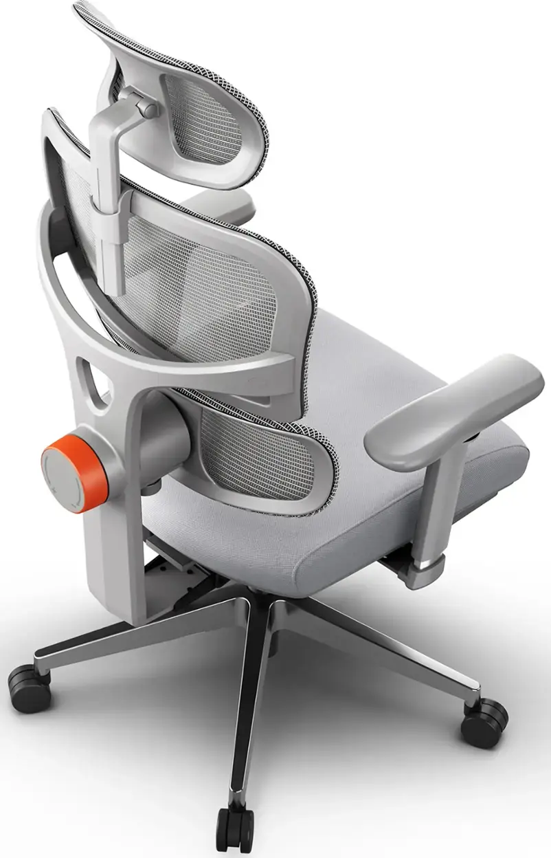 Alt View 18. Newtral - Ergonomic High Back Mesh Office Chair with Headrest - Gray.