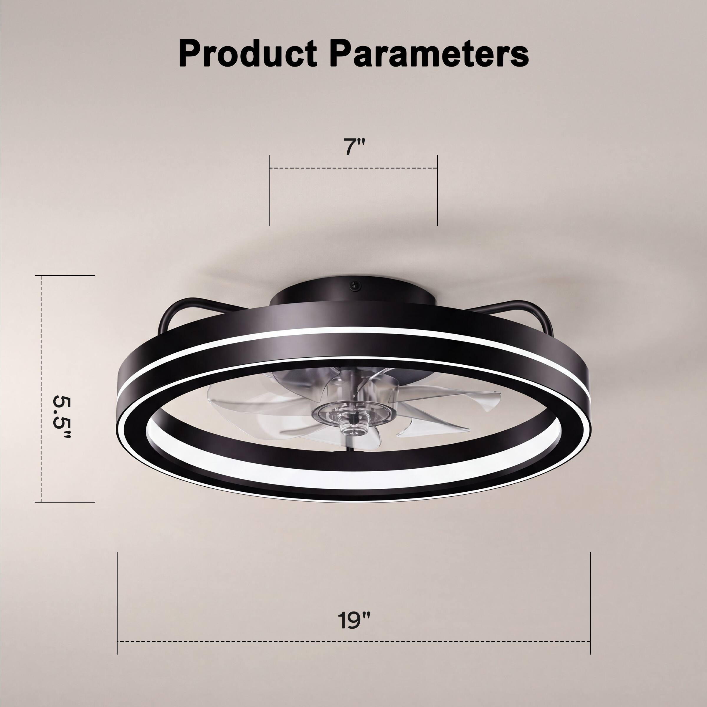 Product Parameters

7"  
5.5"  
19"