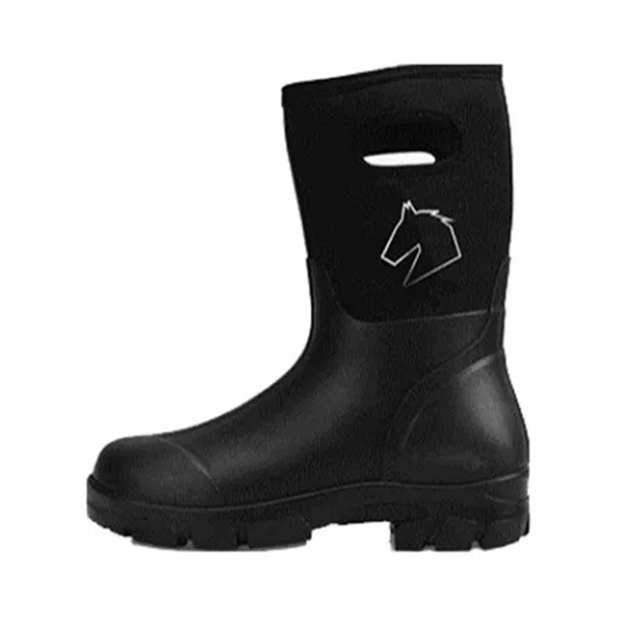 Front. Master Rancher - Master Rancher Heavy Duty Work Farm Boots Unisex Men's 13 Women's 15, Black - Black.