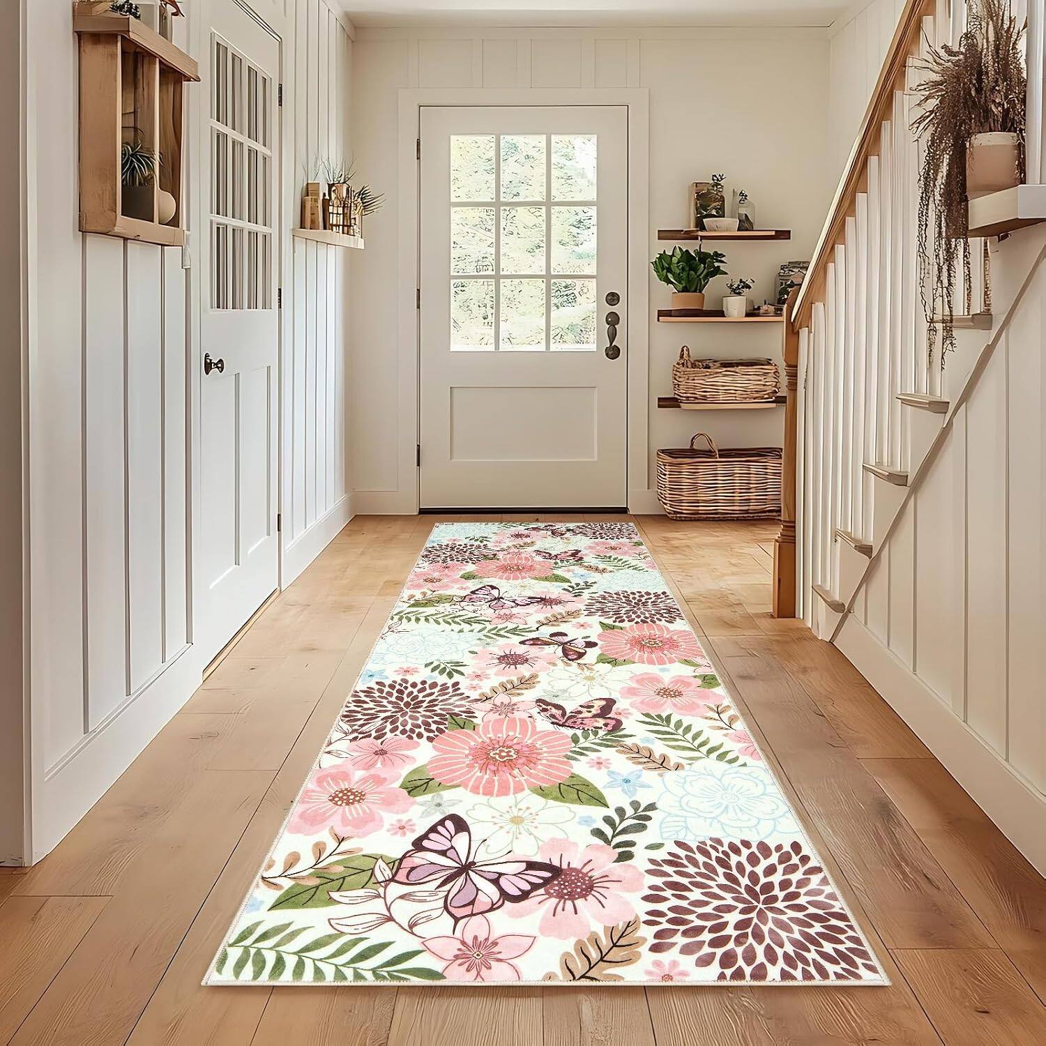 Front. mosiso - 2X8 Runner Rug Soft Non-Slip Washable Floor Mat For Hallways Kitchen Laundry Bedroom Entryway - H938.