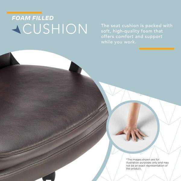 FOAM FILLED CUSHION

The seat cushion is packed with soft, high-quality foam that offers comfort and support while you work.

The images shown are for illustration purposes only and may not be an exact representation of the product.