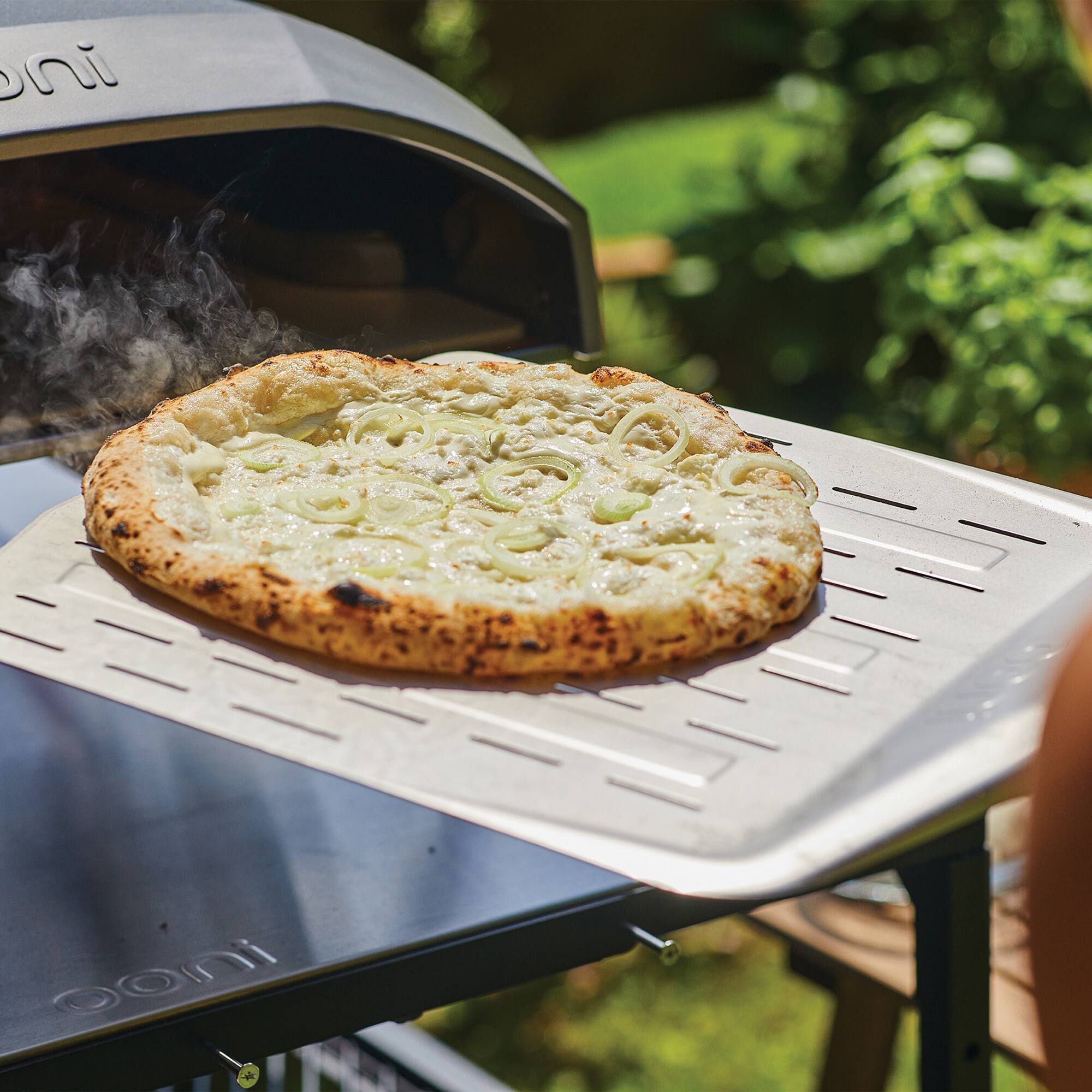 Alt View 18. Ooni - Perforated Pizza Peel (14-inch) - silver.