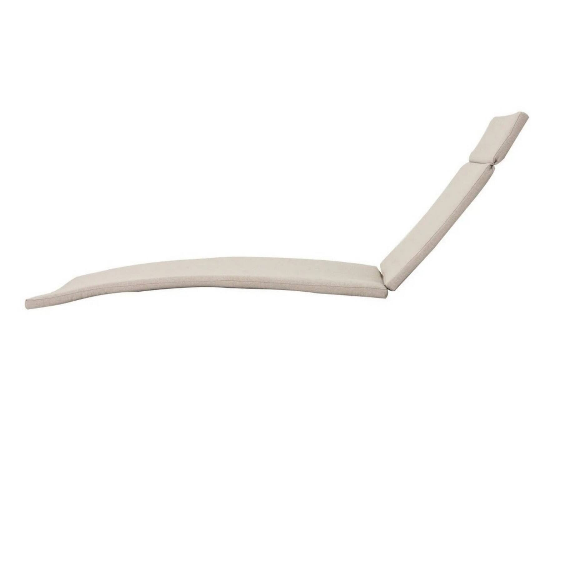 Alt View 9. Ecooso - 1PCS Outdoor Chaise Lounge Cushion，Water-Resistant，100% Polyester Fabric, No Assembly Required(Without Chaise Lounge) - Beige.