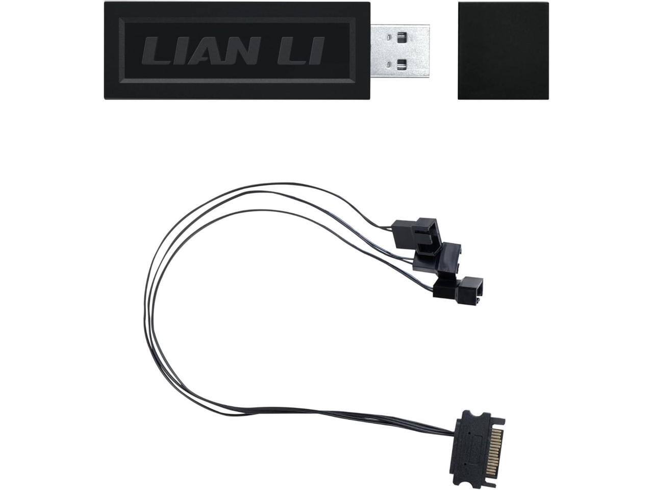 Alt View 4. Lian Li - Lian Li UNI FAN TL LCD Wireless 120mm Triple Pack Reverse Blade - Black.