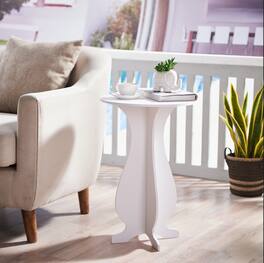 Kings Brand Furniture - Carver 24 inches Tall Side End Table, Plant Stand for Living Room, Bedroom - Dark Brown