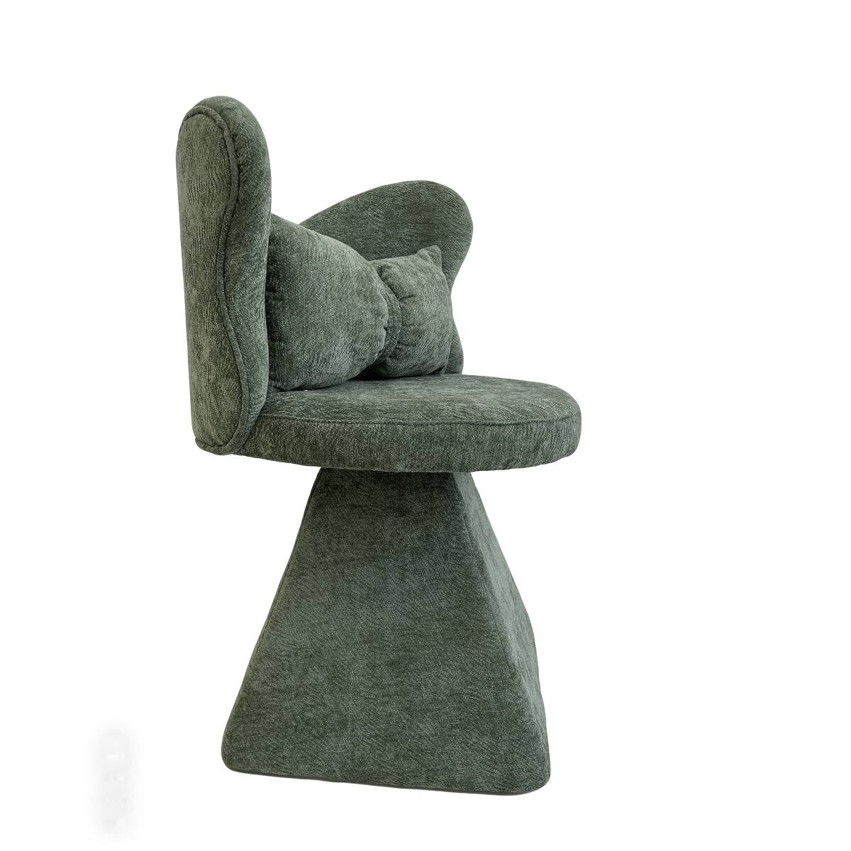 Alt View 8. Loheer - Loheer Green Butterfly Back Vanity Chair Swivel Makeup Chair for Dressing Table - Green.
