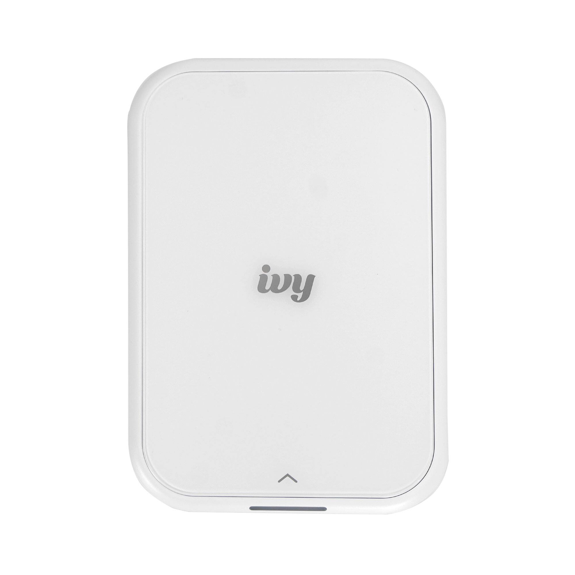 Left. Canon - Canon IVY 2 Mini Photo Printer Pure White + 2 x 3" ZINK Photo Paper (50 Sheets) - Pure White.