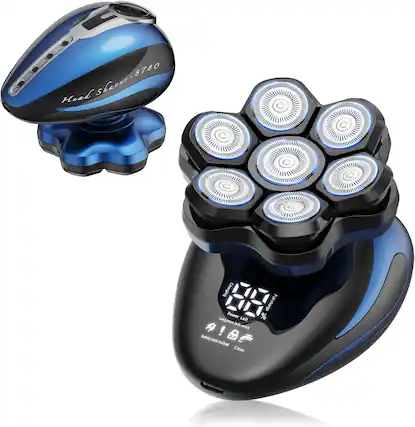 Head Shaver-8780 Charging Full Power Left % Longpress a S unlock ! ! a Safety Jack a body Clean