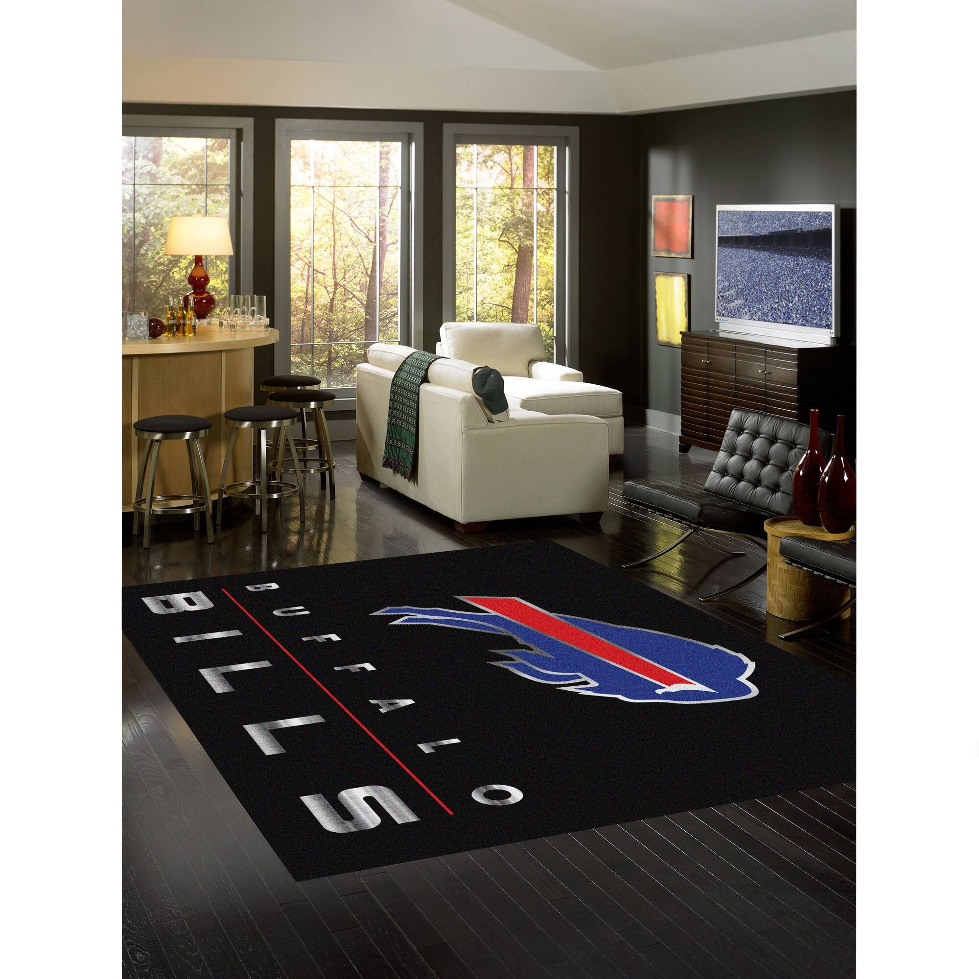 Alt View 2. Imperial - Buffalo Bills 7'8'' x 10'9'' Chrome Rug - Multicolor.