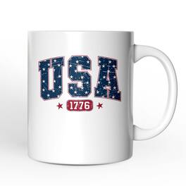 OrnamentallyYou - 1776 Stars Mug, Bold Patriotic Gift - White