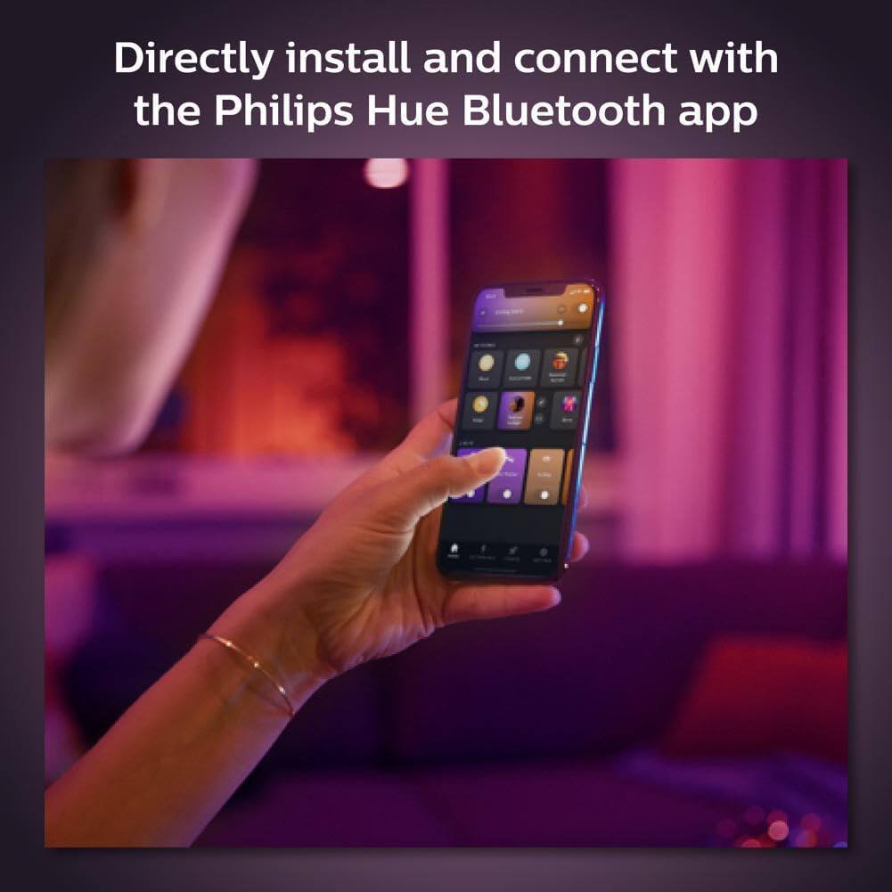 Directly install and connect with the Philips Hue Bluetooth app