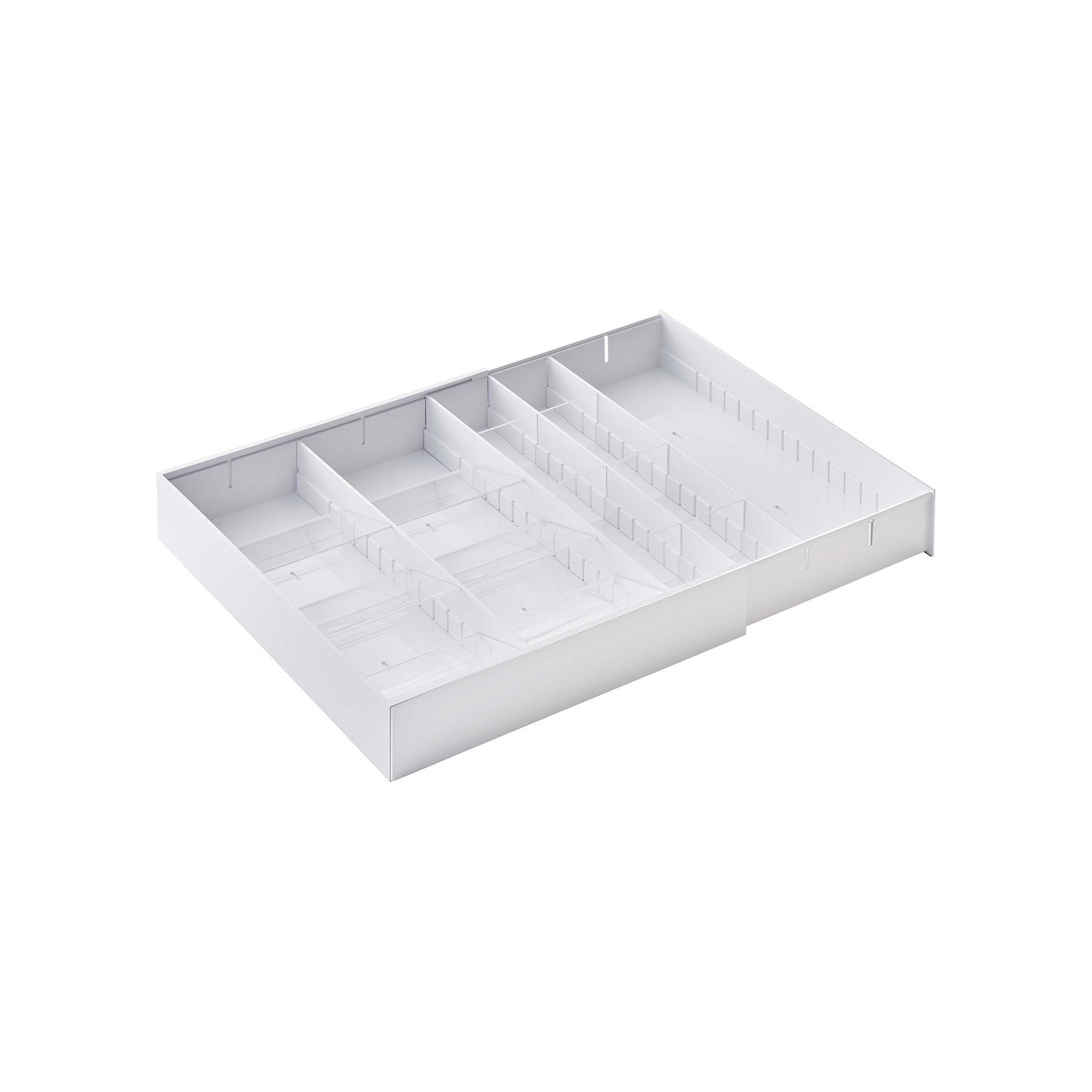 Alt View 2. Yamazaki Home - Expandable Cutlery Organizer - Large - white.