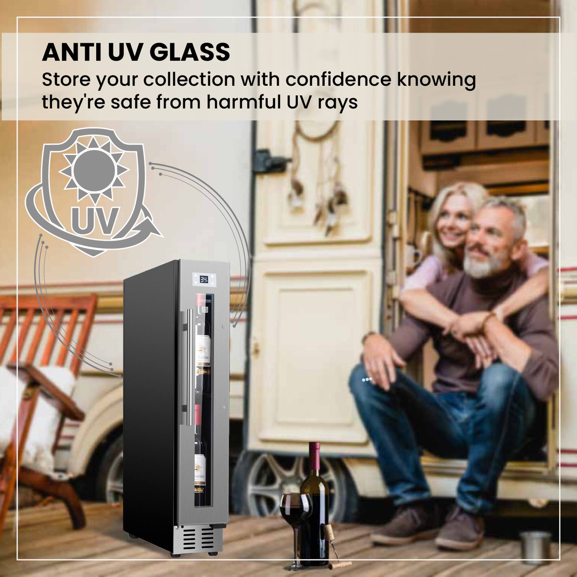 ANTI UV GLASS  
Store your collection with confidence knowing they're safe from harmful UV rays