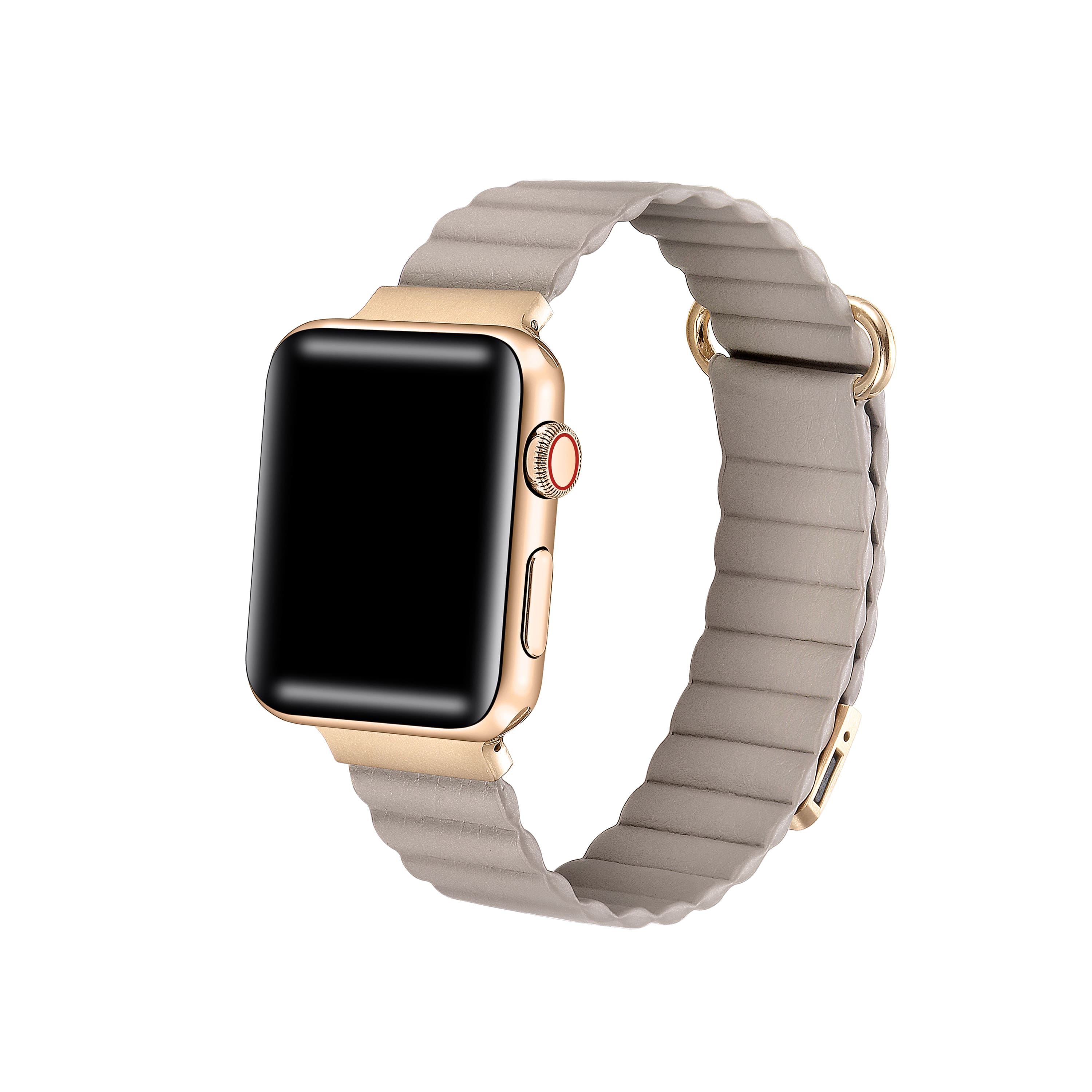 Posh Tech - Dakota Magnetic Leather Band for Apple Watch - Khaki