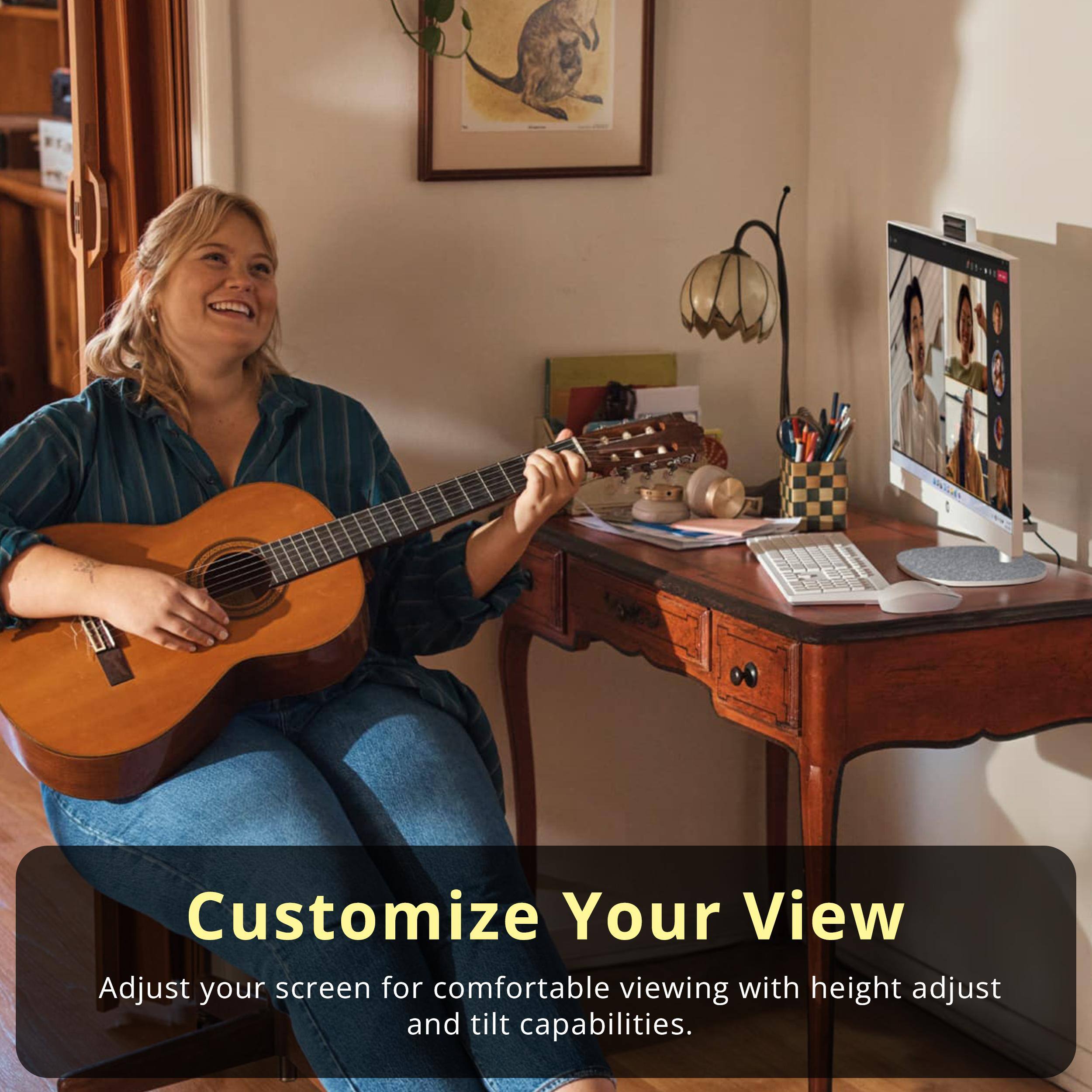 Customize Your View  
Adjust your screen for comfortable viewing with height adjust and tilt capabilities.