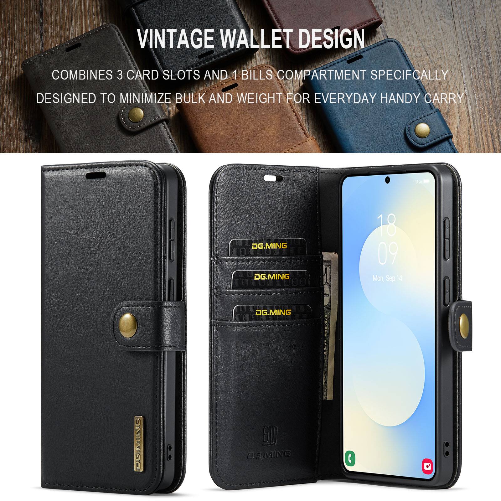 VINTAGE WALLET DESIGN

COMBINES 3 CARD SLOTS AND 1 BILLS COMPARTMENT SPECIFICALLY DESIGNED TO MINIMIZE BULK AND WEIGHT FOR EVERYDAY HANDY CARRY