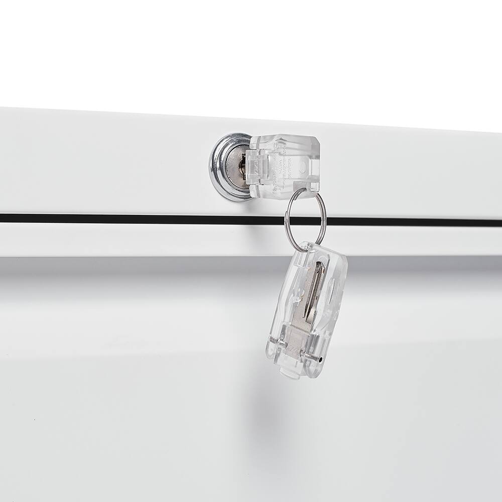 Back. Loheer - Loheer 3 Drawer Lateral File Cabinet White Locking Metal Office Storage.