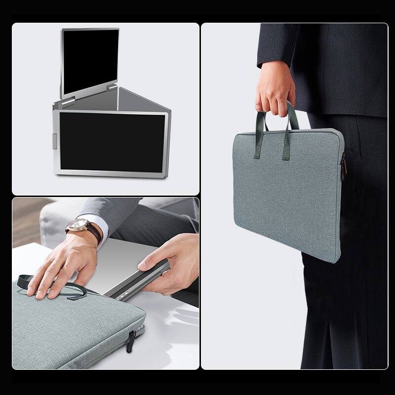 Alt View 8. INVZI - MagHub Quad 16″ Laptop Screen Extender – Portable Triple Monitor.