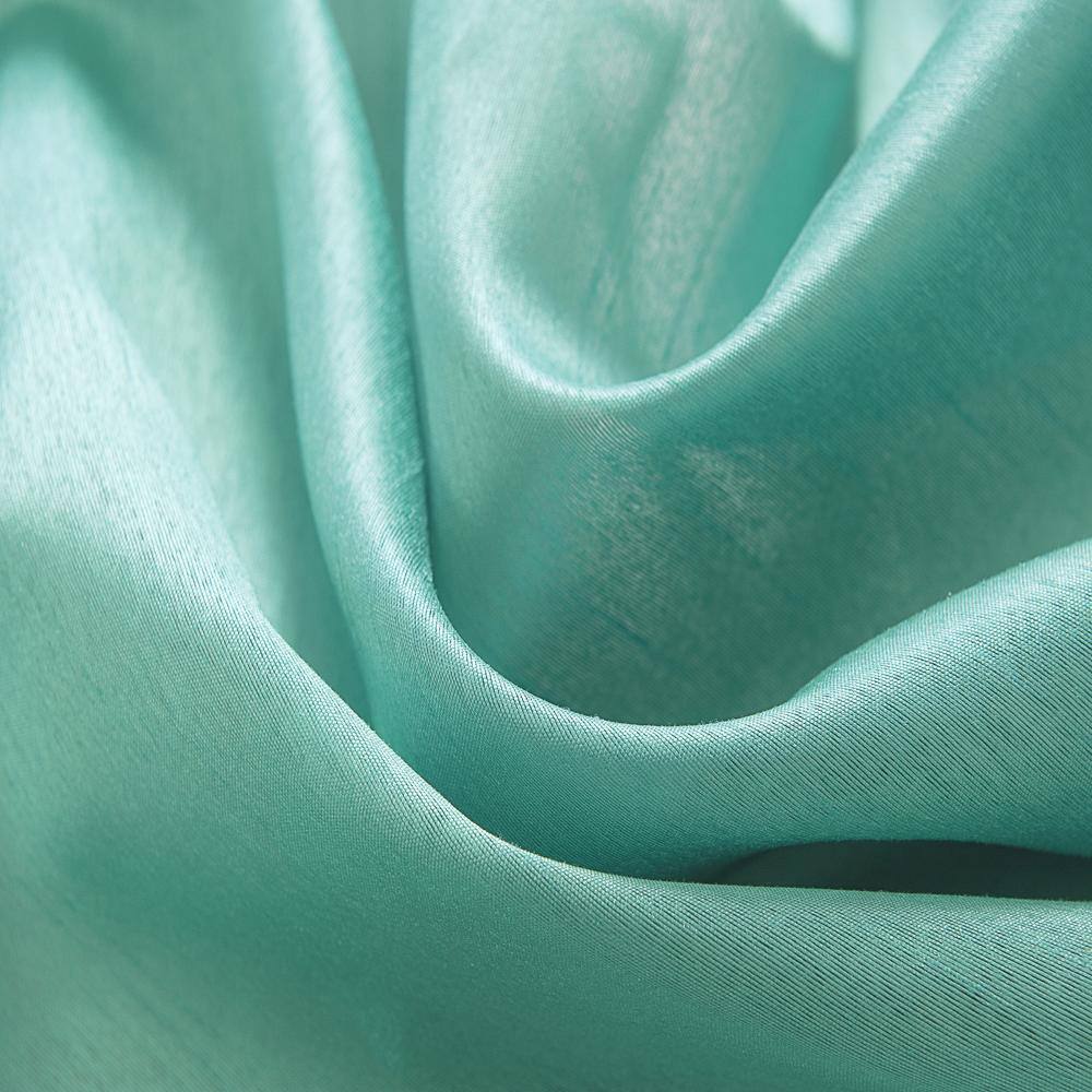 Front. RT Designers Collection - RT Designers Collection Nancy Faux Silk Grommet Curtain Panel - 54" x 84" - Aqua - Aqua.
