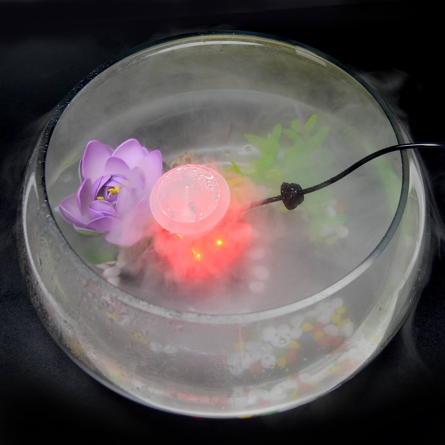 Alt View 8. Fitnate - 12 LED Mist Maker Fogger Water Fountain With Buckler - Black.