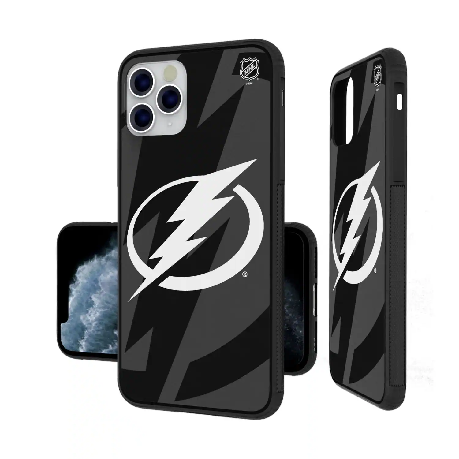Alt View 2. Keyscaper - Tampa Bay Lightning Bump Case with 8.2ft Drop Protection - 16 - Multicolor.