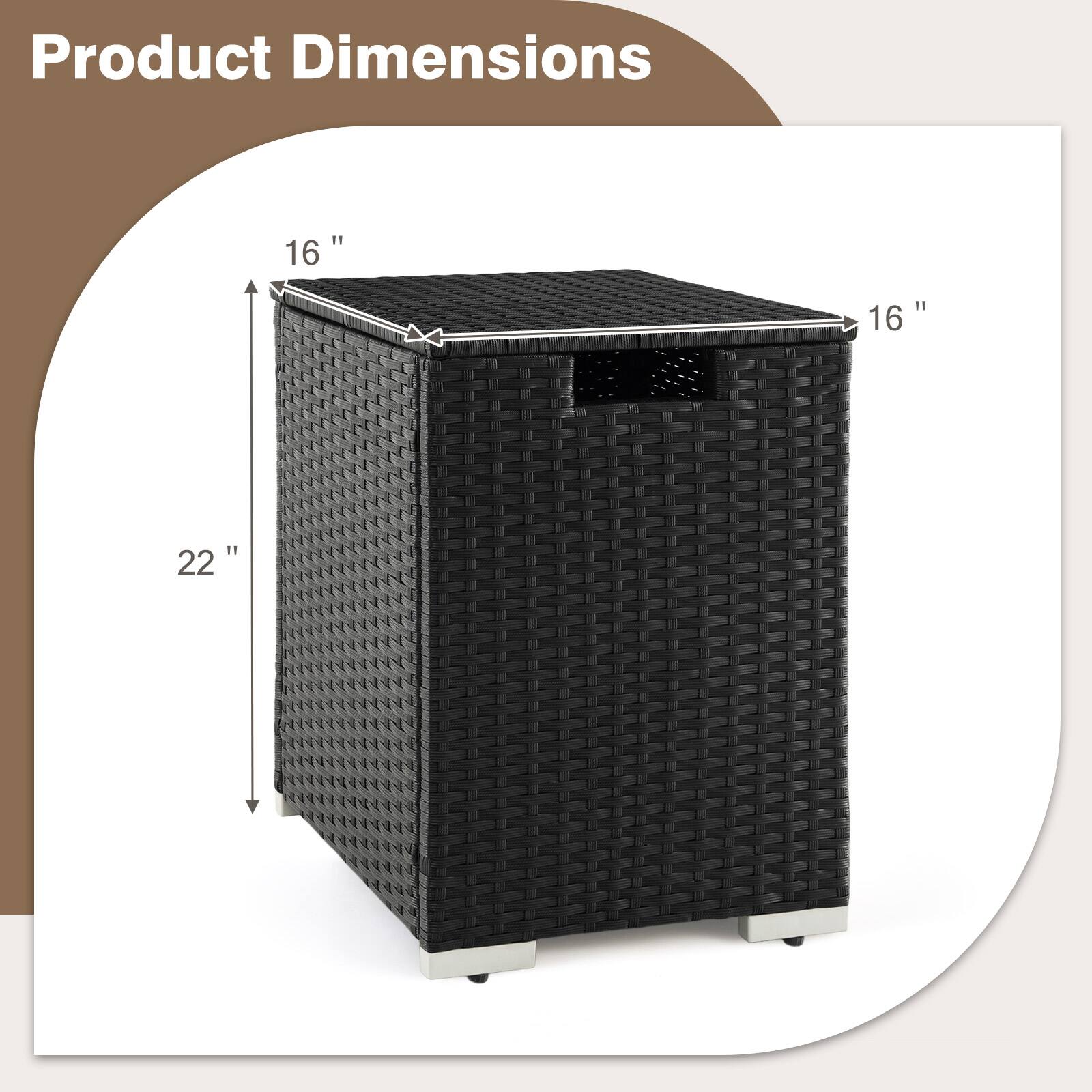 Product Dimensions 16" x 16" x 22"