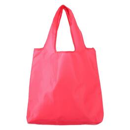 Unique Bargains - 13x15.4inch Washable Shopping Bags with Handles and Reusable Foldable Grocery Tote Bag for Storage Travel Size S - Rose Red