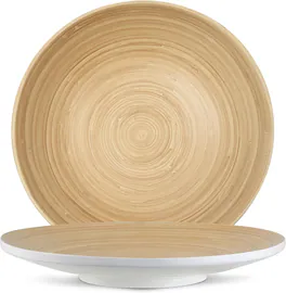 Lexa - Bamboo Footed Plate, 12 Inch - White