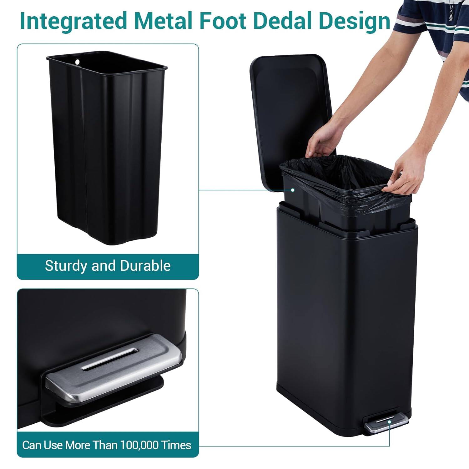 Integrated Metal Foot Deda Design  
Sturdy and Durable  
Can Use More Than 100,000 Times