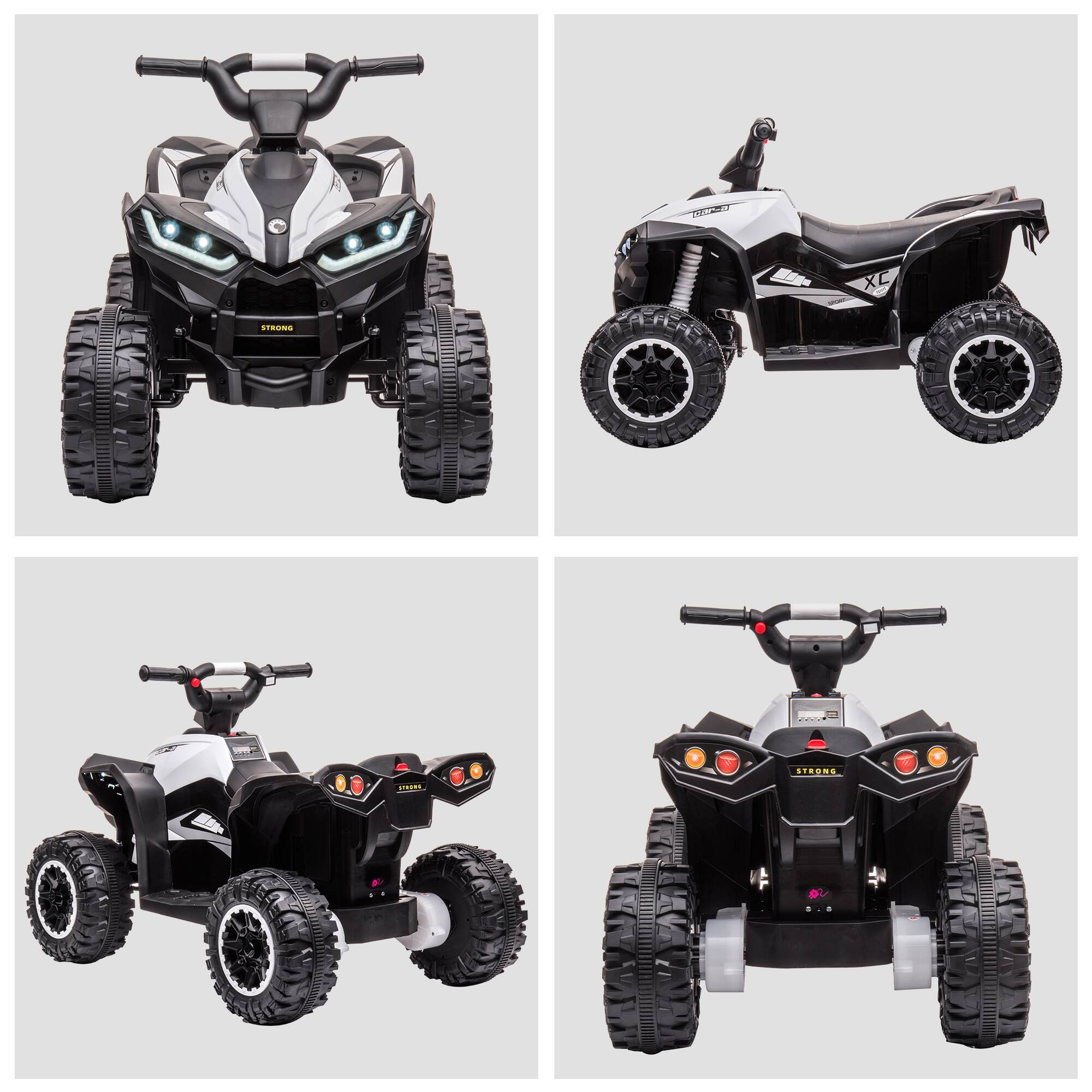 Alt View 4. Aosom - 12V Kids ATV Quad Car with F/B Function, Four Wheeler with Wear-Resistant Wheels, Electric Ride-on for Toddlers 3+.